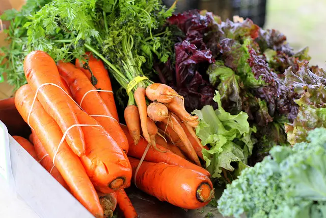 vegetables at a Chicago Farmers Market